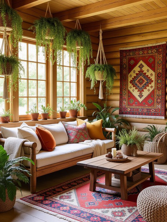 bohemian garden room transformation