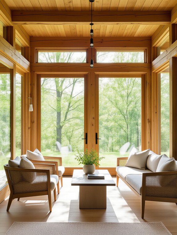 calm clean nature focused space