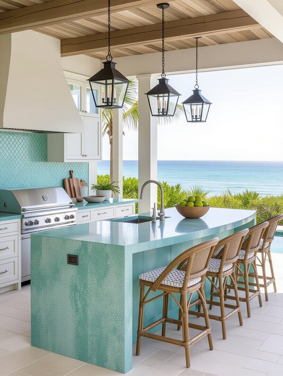 coastal outdoor kitchen design
