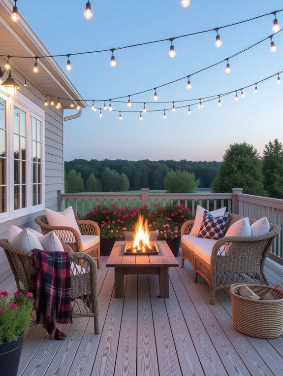 cozy farmhouse fire pit