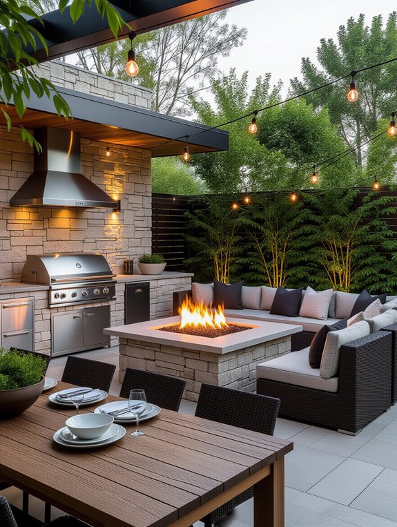 cozy outdoor gathering space