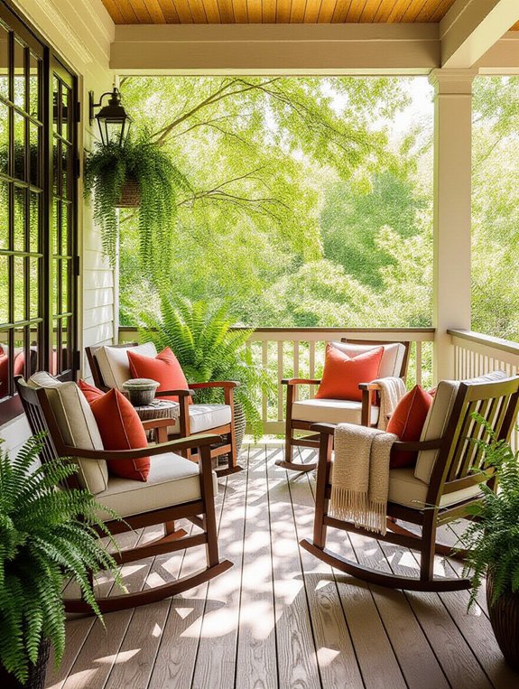cozy outdoor rocking chairs