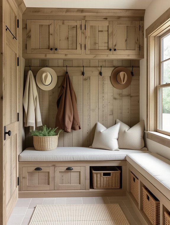 cozy rustic storage solution