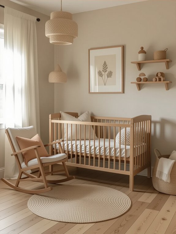 creative nursery wood flooring