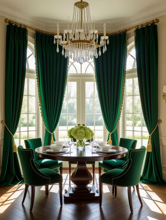 custom dining room drapery