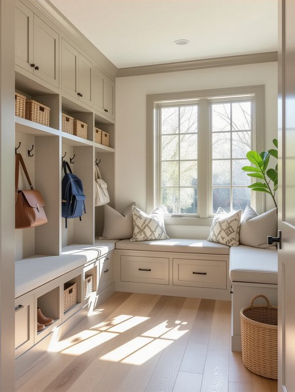 durable organized family mudroom
