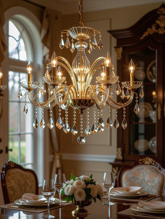 elegant gold and glass fixture