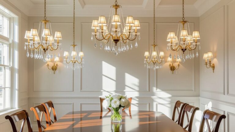 elegant gold dining fixtures