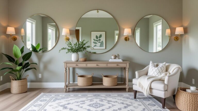 elegant round mirror decor