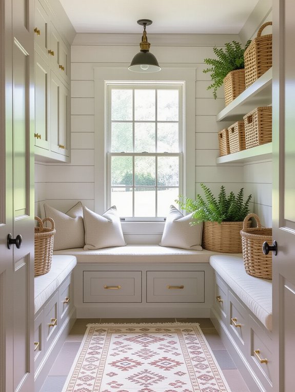 elegant rustic mudroom design