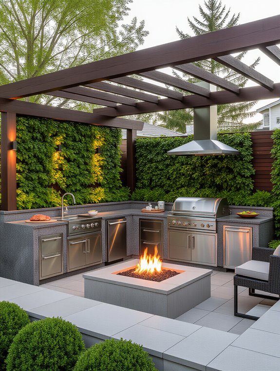 elevated outdoor cooking stations