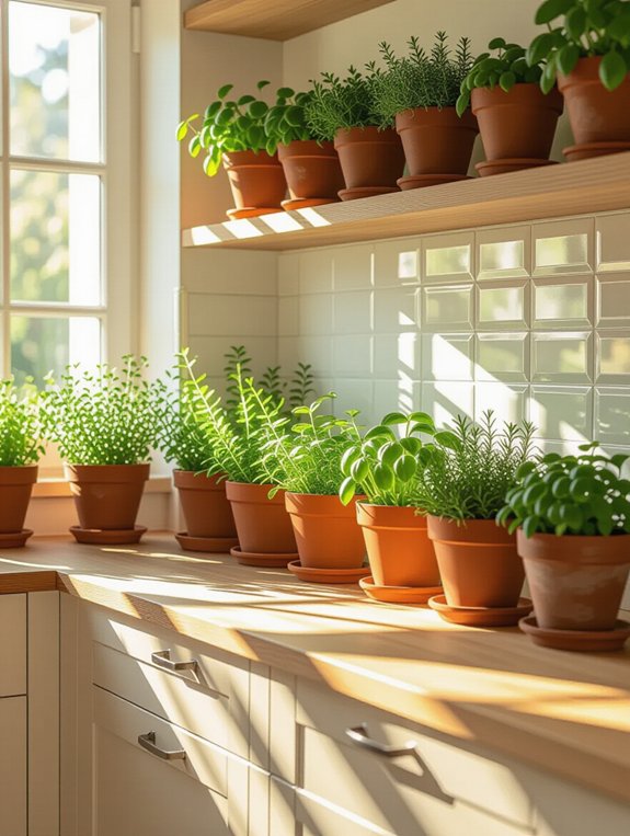 fresh herbs vibrant kitchen