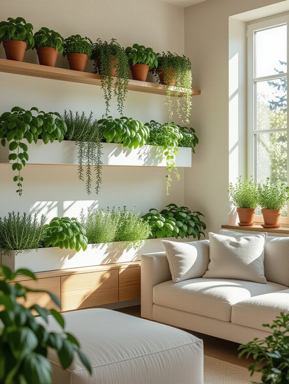 indoor herb garden setup