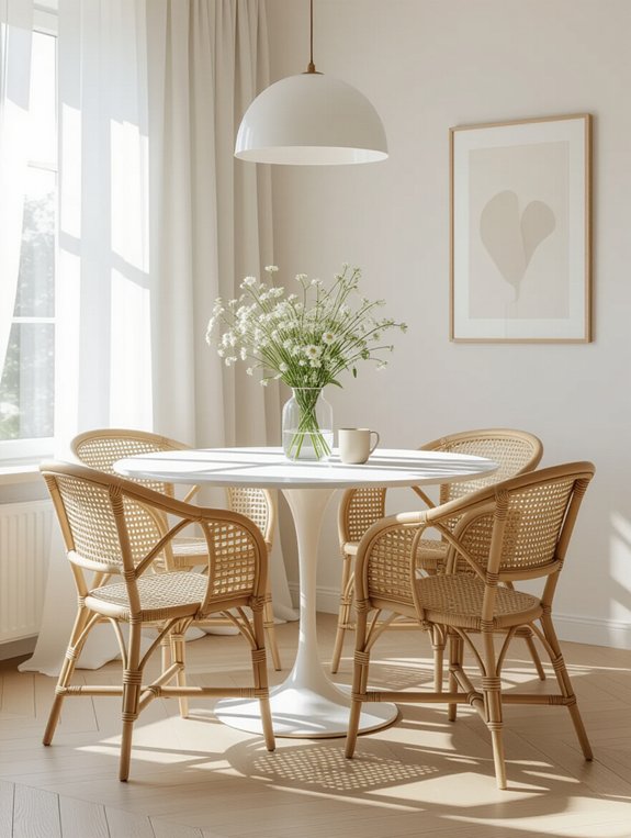 light airy dining room