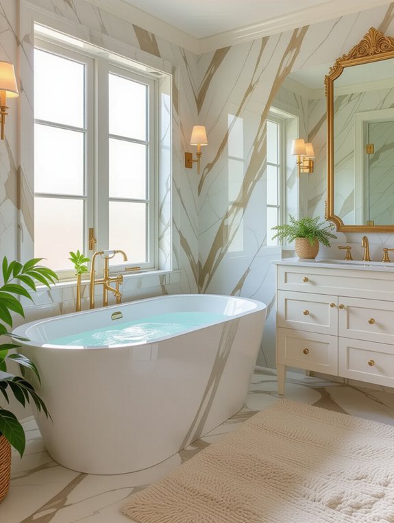 luxurious marble bathroom retreat