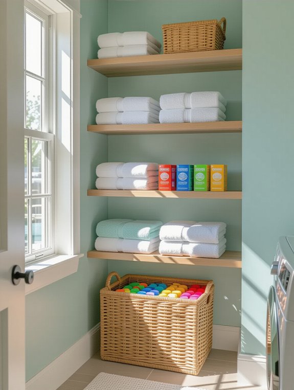 maximize storage with corner shelves