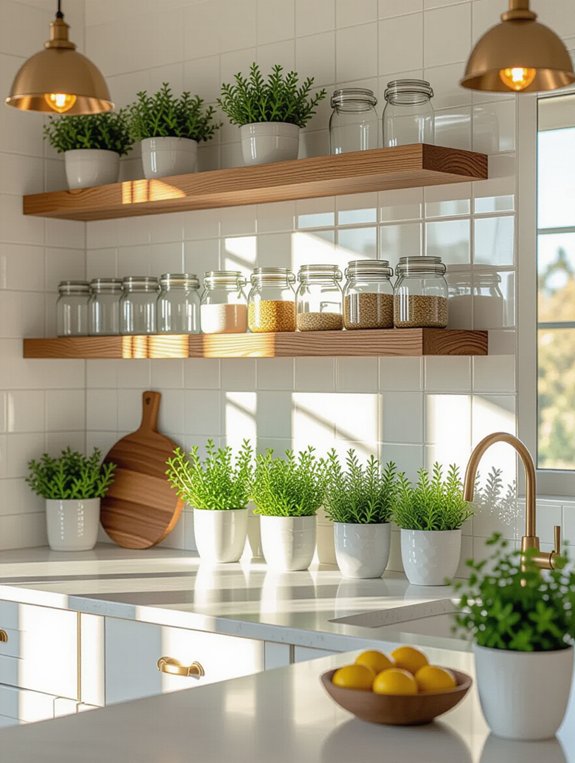 mirrors enhance kitchen depth