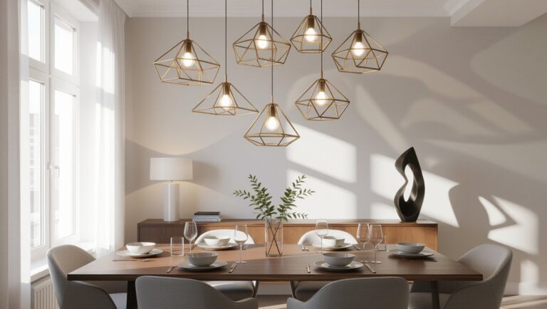 modern dining room illumination