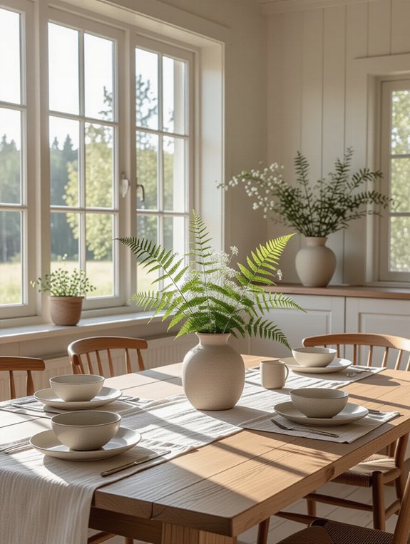 nature inspired dining centerpieces