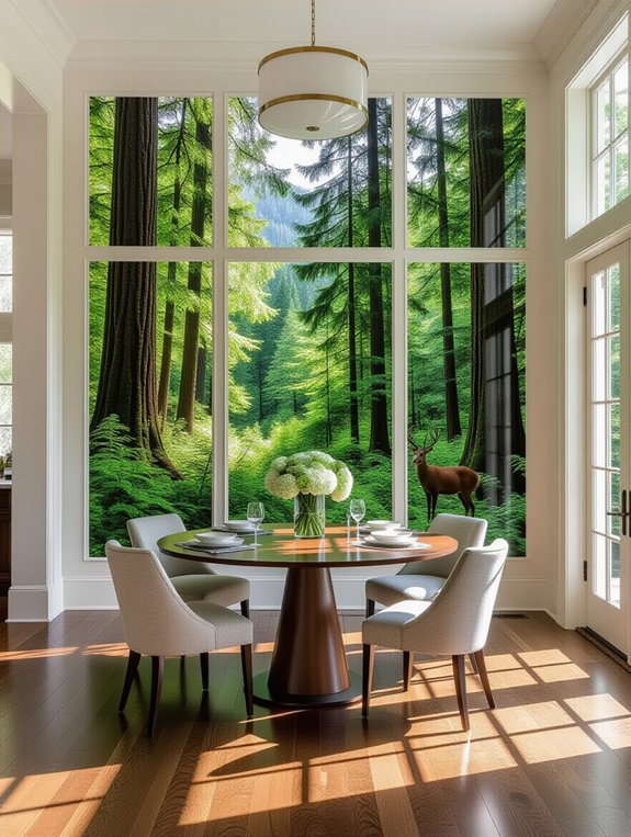 nature themed dining room display