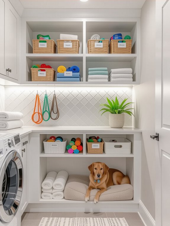 organize pet supplies efficiently
