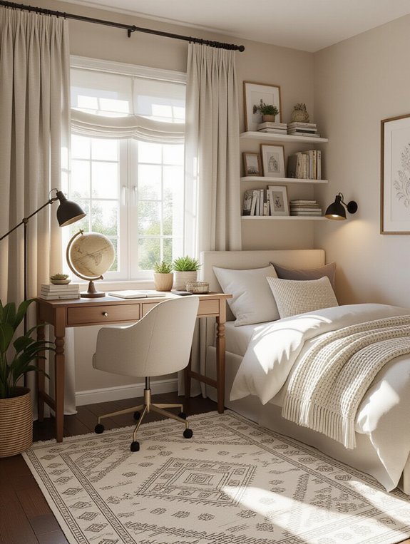 personalized workspace with accessories