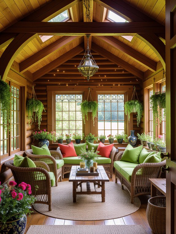 playful colorful garden retreat