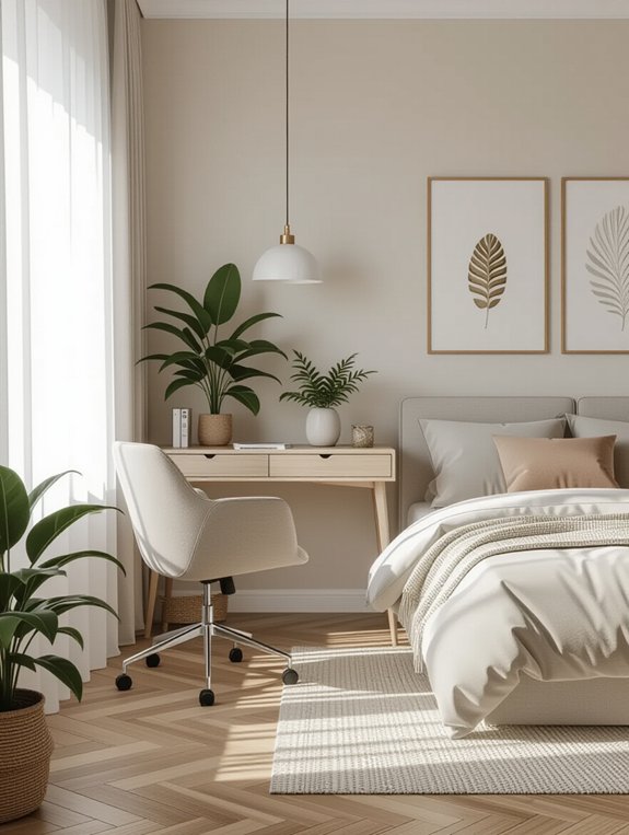 productive bedroom work nook