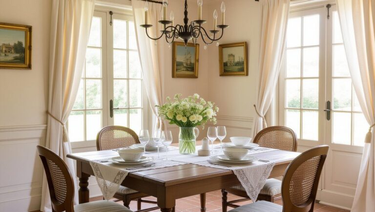 rustic elegance in dining