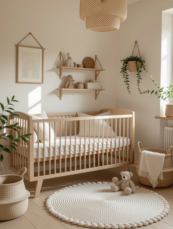 scandinavian wood nursery decor
