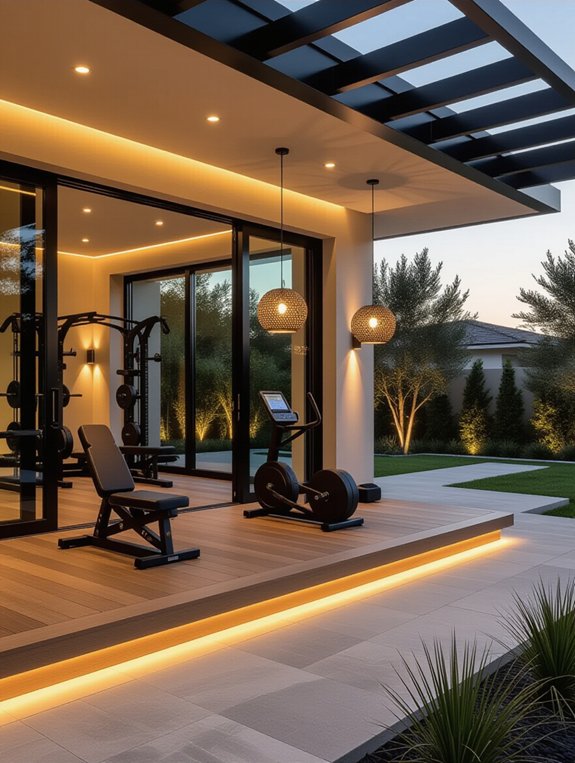 seamless indoor outdoor gym atmosphere