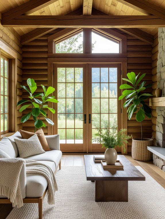 serene natural minimalist retreat