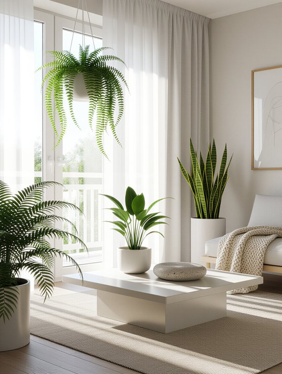 sleek minimalist plant arrangements