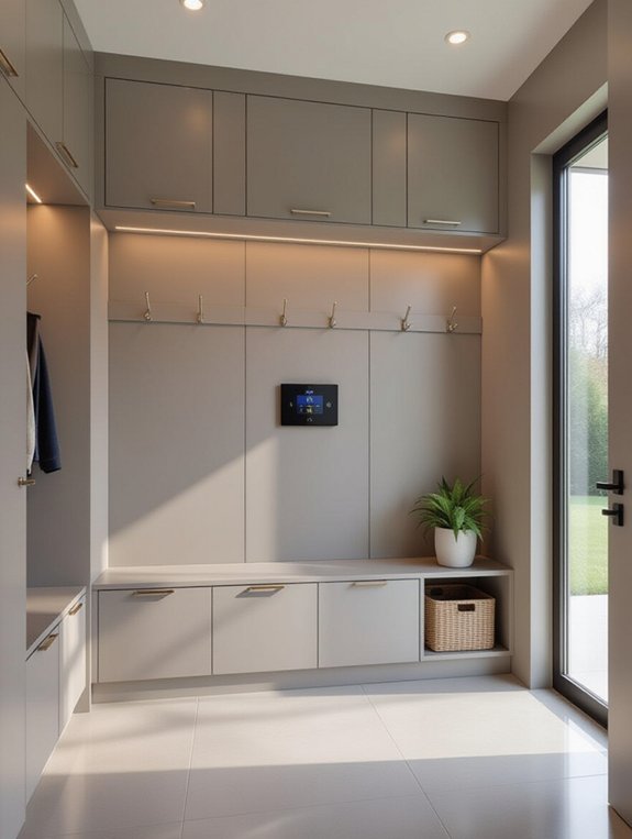 smart technology enhances mudroom