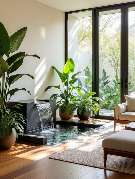 soothing indoor water features