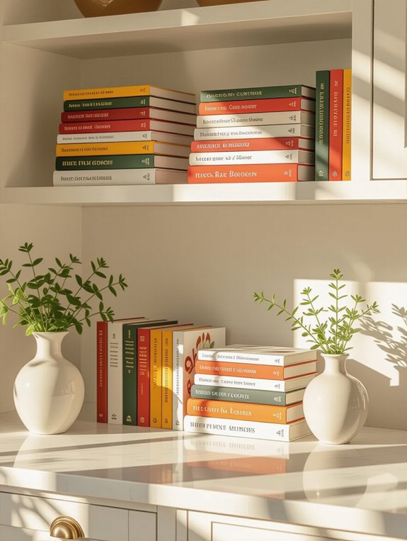 stylish cookbook display ideas
