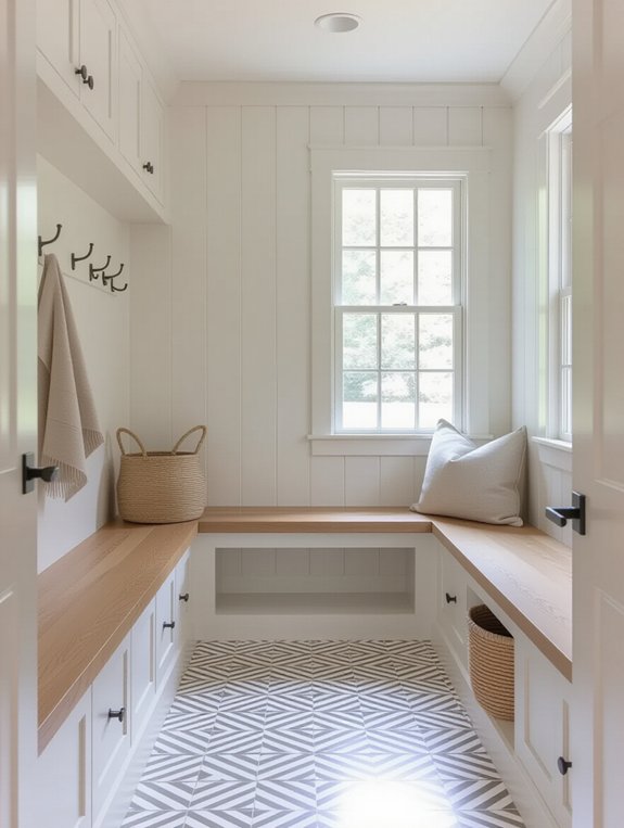 stylish functional mudroom design