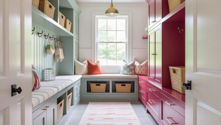 stylish mudroom cabinet colors