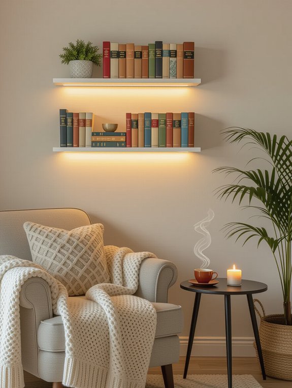 stylish wall book displays