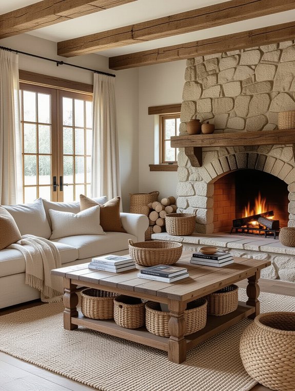 stylish woven basket storage