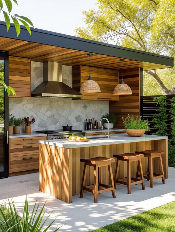 sustainable outdoor kitchen design