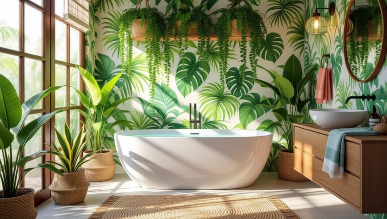 tropical inspired bathroom designs