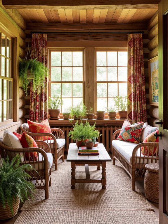 vibrant eclectic garden room