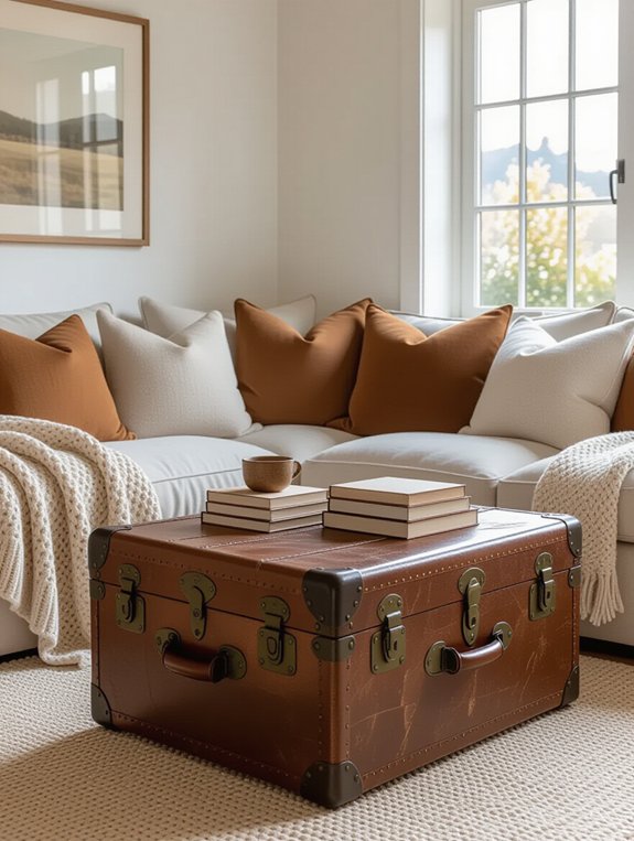 vintage trunk coffee table
