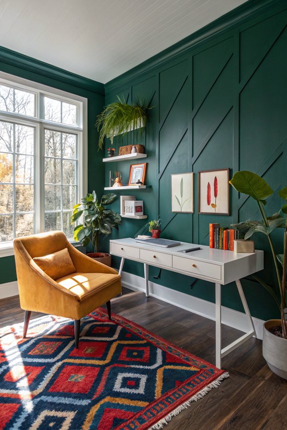 bold colors energize workspace