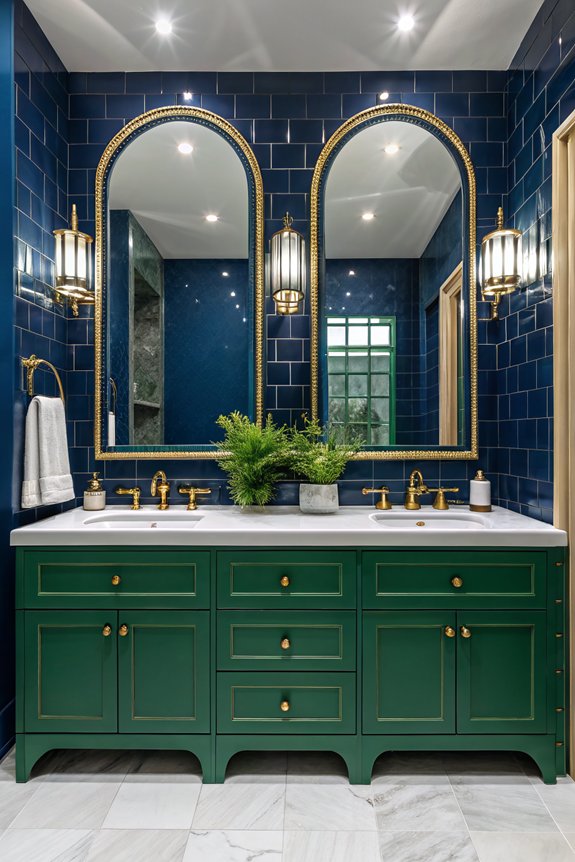 bold vibrant dual vanities