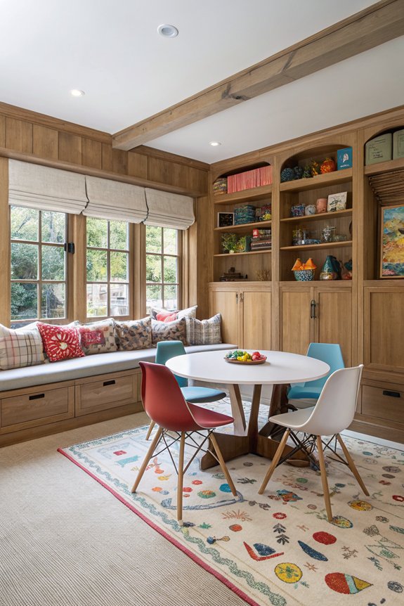 built in seating storage solution