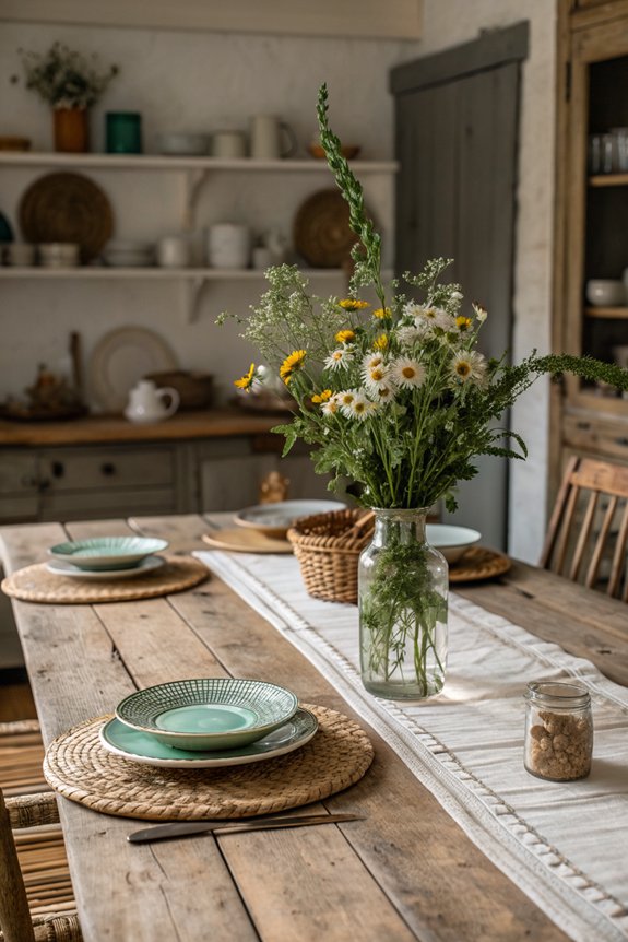 charming farmhouse table centerpieces