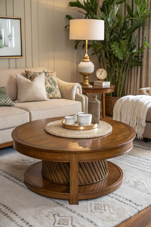 charming round coffee tables