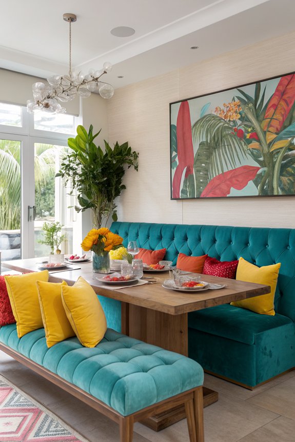 colorful accents for dining